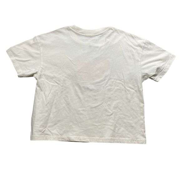 Keith Haring Small  Men Holding Heart Icon Street Art Cropped T Shirt‎ White - Picture 4 of 4